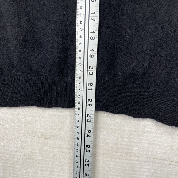 Apt 9 Sweater Womens L Black 100% Cashmere Pullover Round Neck Minimalist - Picture 5 of 8